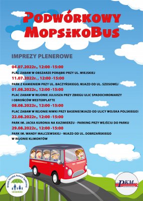 Plan imprezy plenerowej Mopsikobus